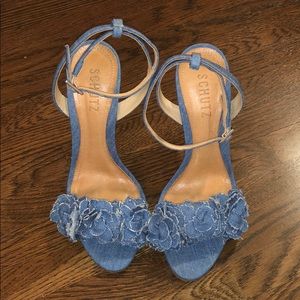 Like new Schutz sexy denim heels